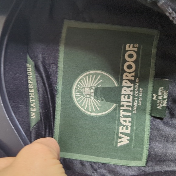 Weatherproof Classic Wool Blend Pea Coat Quilted Liner Black Men's M - Picture 11 of 15